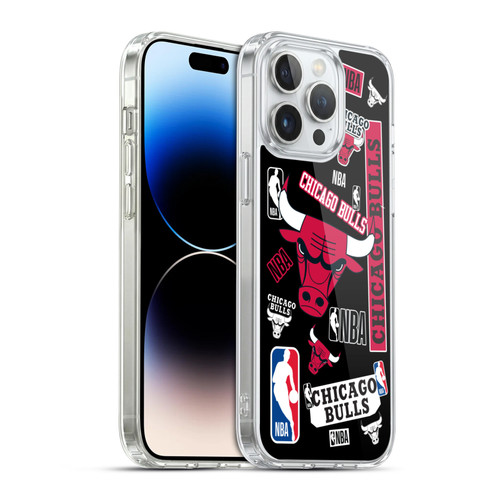 NBA Chicago Bulls Sticker Collage Soft Gel Case for Apple iPhone 14 Pro Max & MagSafe