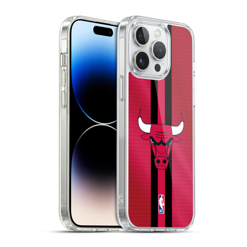 NBA Chicago Bulls Stripes Soft Gel Case for Apple iPhone 14 Pro Max & MagSafe