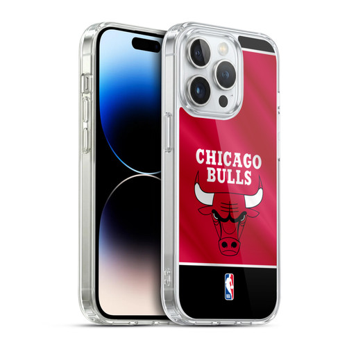 NBA Chicago Bulls Horizontal Banner Soft Gel Case for Apple iPhone 14 Pro & MagSafe