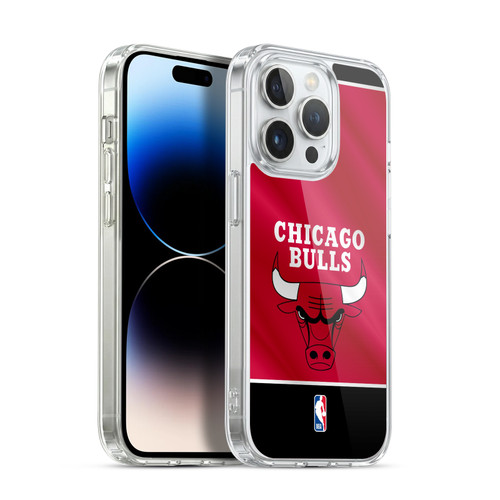 NBA Chicago Bulls Horizontal Banner Soft Gel Case for Apple iPhone 14 Pro & MagSafe