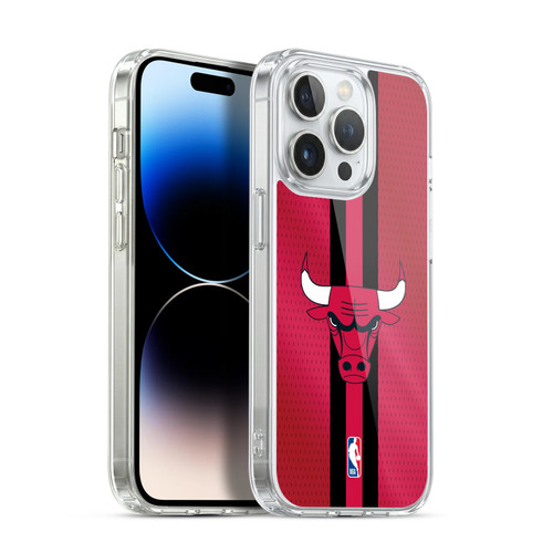 NBA Chicago Bulls Stripes Soft Gel Case for Apple iPhone 14 Pro & MagSafe