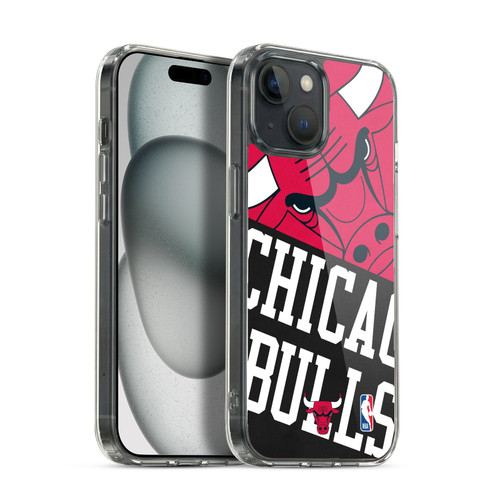 NBA Chicago Bulls Half Oversized Soft Gel Case for Apple iPhone 15 & MagSafe