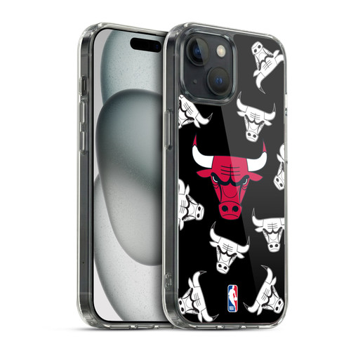 NBA Chicago Bulls Patterns Soft Gel Case for Apple iPhone 15 & MagSafe