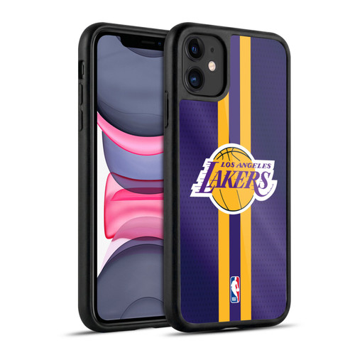 NBA Los Angeles Lakers Stripes Gel Armour Case For Apple iPhone 11