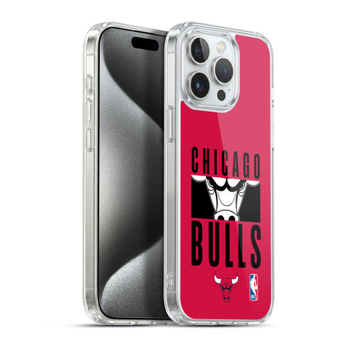 NBA Chicago Bulls Typography Soft Gel Case for Apple iPhone 15 Pro Max & MagSafe