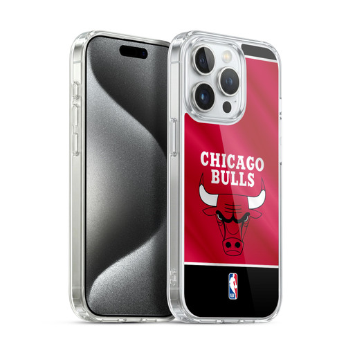 NBA Chicago Bulls Horizontal Banner Soft Gel Case for Apple iPhone 15 Pro & MagSafe