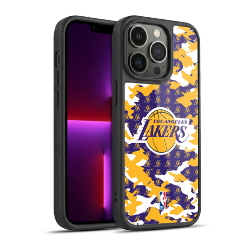 NBA Los Angeles Lakers Camouflage Gel Armour Case For Apple iPhone 13 Pro