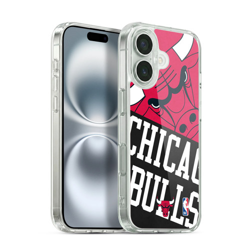 NBA Chicago Bulls Half Oversized Soft Gel Case for Apple iPhone 16 & MagSafe