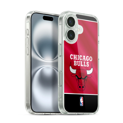 NBA Chicago Bulls Horizontal Banner Soft Gel Case for Apple iPhone 16 & MagSafe