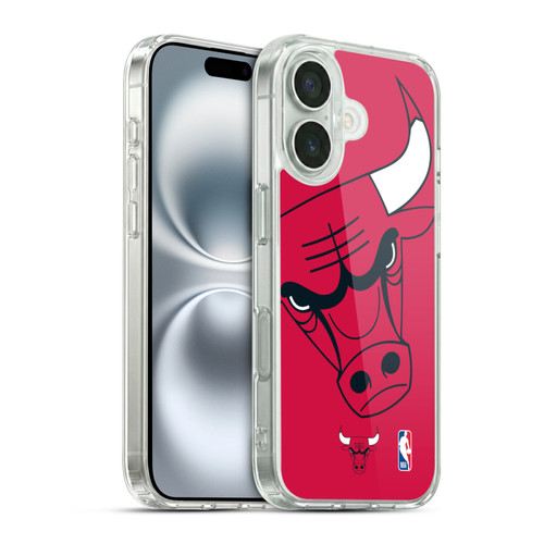 NBA Chicago Bulls Oversized Soft Gel Case for Apple iPhone 16 & MagSafe