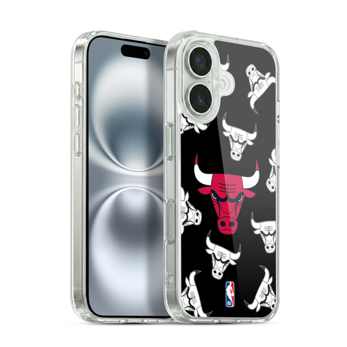 NBA Chicago Bulls Patterns Soft Gel Case for Apple iPhone 16 & MagSafe