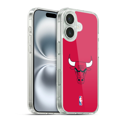 NBA Chicago Bulls Plain Soft Gel Case for Apple iPhone 16 & MagSafe