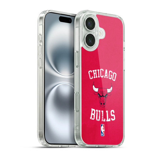 NBA Chicago Bulls Distressed Soft Gel Case for Apple iPhone 16 Plus & MagSafe