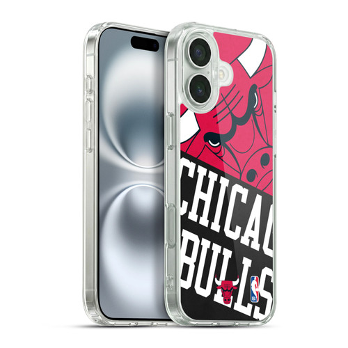 NBA Chicago Bulls Half Oversized Soft Gel Case for Apple iPhone 16 Plus & MagSafe