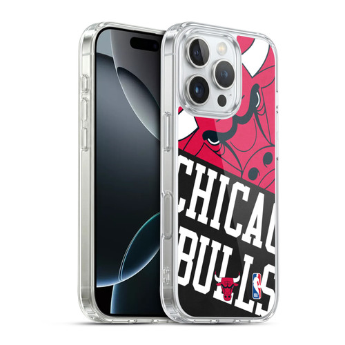 NBA Chicago Bulls Half Oversized Soft Gel Case for Apple iPhone 16 Pro & MagSafe