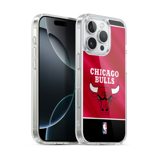 NBA Chicago Bulls Horizontal Banner Soft Gel Case for Apple iPhone 16 Pro & MagSafe