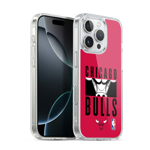NBA Chicago Bulls Typography Soft Gel Case for Apple iPhone 16 Pro & MagSafe