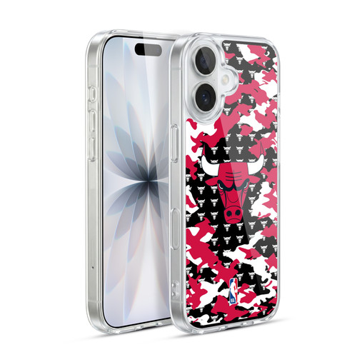 NBA Chicago Bulls Camouflage Soft Gel Case for Apple iPhone 17