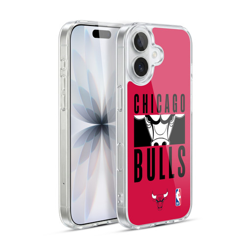 NBA Chicago Bulls Typography Soft Gel Case for Apple iPhone 17