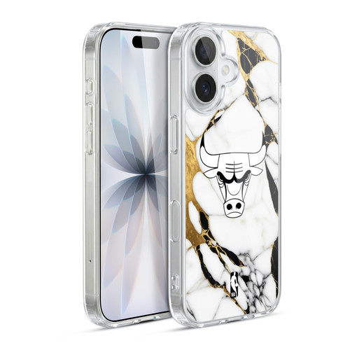 NBA Chicago Bulls White Marble Soft Gel Case for Apple iPhone 17