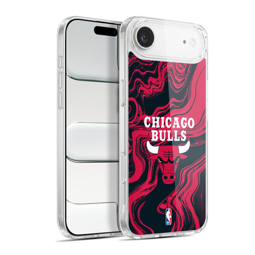 NBA Chicago Bulls Marble Agates Soft Gel Case for Apple iPhone 17 Air