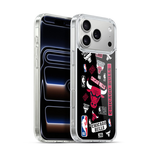NBA Chicago Bulls Sticker Collage Soft Gel Case for Apple iPhone 17 Pro Max