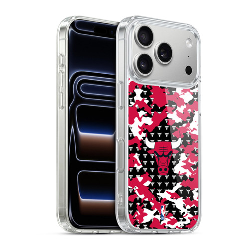 NBA Chicago Bulls Camouflage Soft Gel Case for Apple iPhone 17 Pro
