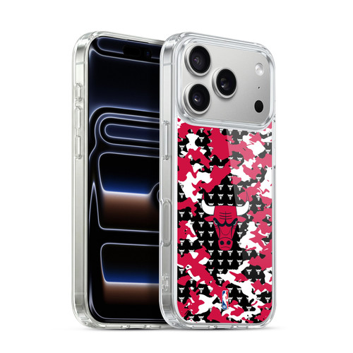 NBA Chicago Bulls Camouflage Soft Gel Case for Apple iPhone 17 Pro