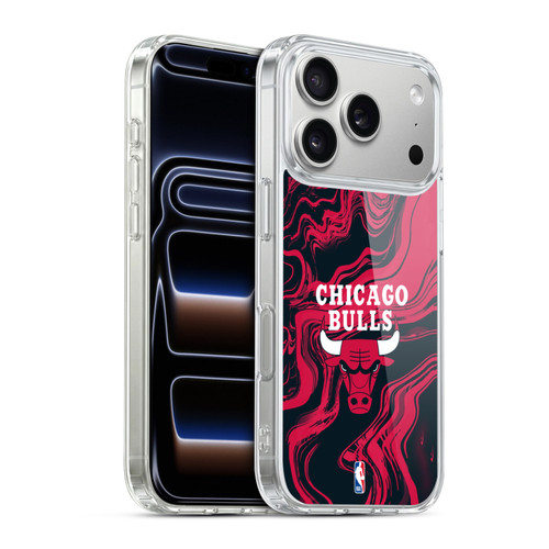 NBA Chicago Bulls Marble Agates Soft Gel Case for Apple iPhone 17 Pro