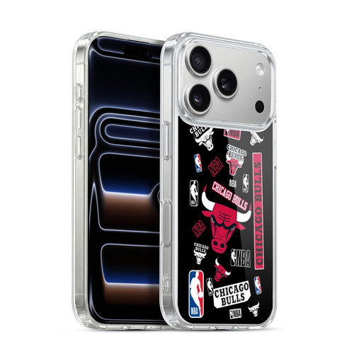 NBA Chicago Bulls Sticker Collage Soft Gel Case for Apple iPhone 17 Pro