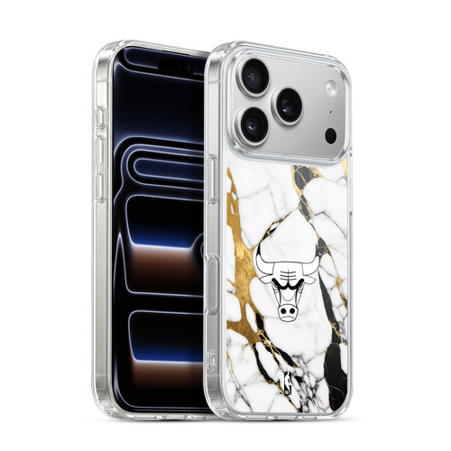 NBA Chicago Bulls White Marble Soft Gel Case for Apple iPhone 17 Pro
