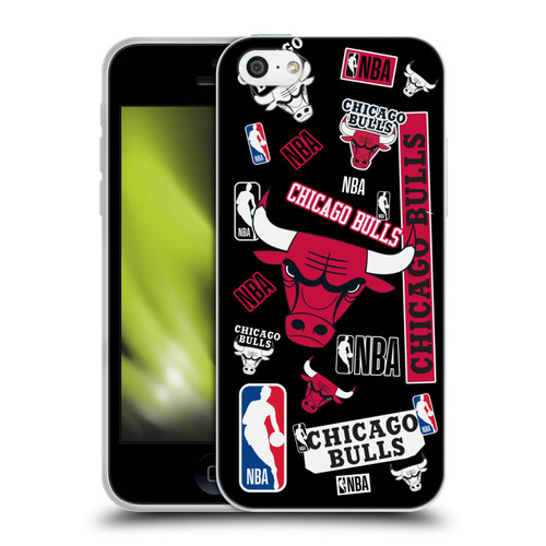 NBA Chicago Bulls Sticker Collage Soft Gel Case for Apple iPhone 5c
