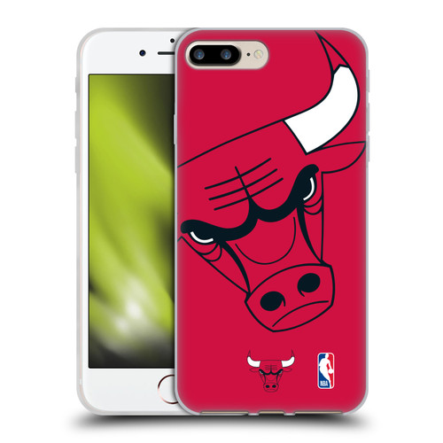 NBA Chicago Bulls Oversized Soft Gel Case for Apple iPhone 7 Plus / iPhone 8 Plus & MagSafe