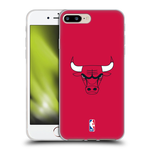NBA Chicago Bulls Plain Soft Gel Case for Apple iPhone 7 Plus / iPhone 8 Plus & MagSafe