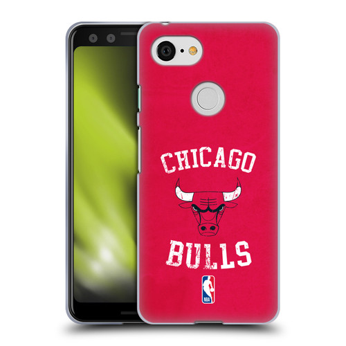 NBA Chicago Bulls Distressed Soft Gel Case for Google Pixel 3