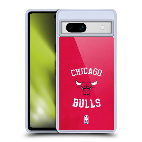 NBA Chicago Bulls Distressed Soft Gel Case for Google Pixel 7a