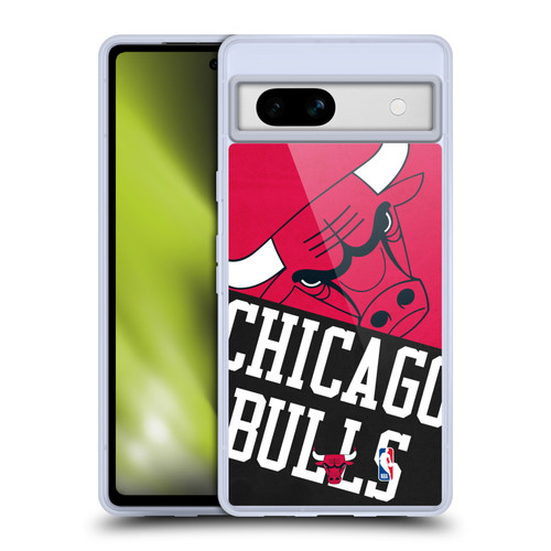 NBA Chicago Bulls Half Oversized Soft Gel Case for Google Pixel 7a