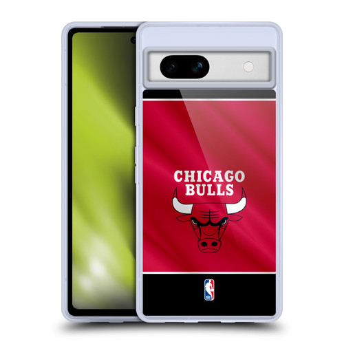 NBA Chicago Bulls Horizontal Banner Soft Gel Case for Google Pixel 7a