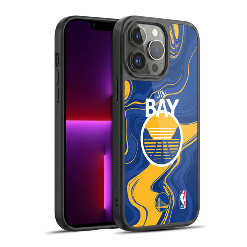 NBA Golden State Warriors Marble Agates Gel Armour Case For Apple iPhone 13 Pro Max