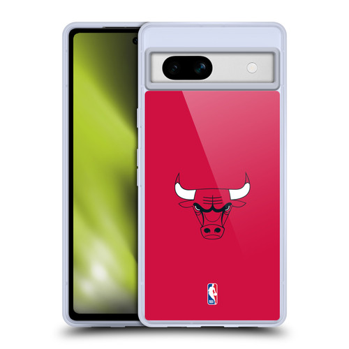 NBA Chicago Bulls Plain Soft Gel Case for Google Pixel 7a