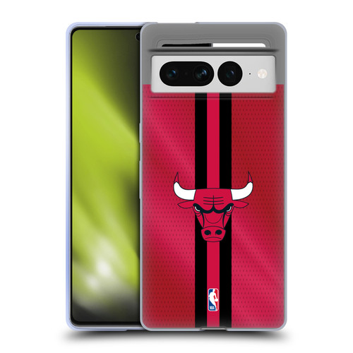 NBA Chicago Bulls Stripes Soft Gel Case for Google Pixel 7 Pro