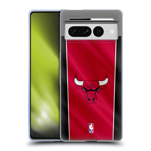 NBA Chicago Bulls Vertical Banner Soft Gel Case for Google Pixel 7 Pro