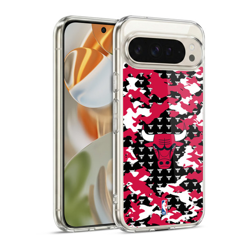 NBA Chicago Bulls Camouflage Soft Gel Case for Google Pixel 9 / Pixel 9 Pro
