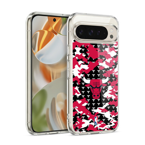 NBA Chicago Bulls Camouflage Soft Gel Case for Google Pixel 9 / Pixel 9 Pro