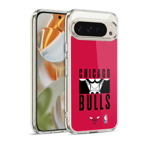 NBA Chicago Bulls Typography Soft Gel Case for Google Pixel 9 / Pixel 9 Pro