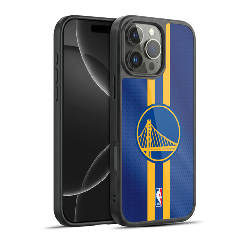 NBA Golden State Warriors Stripes Gel Armour Case For Apple iPhone 16 Pro Max