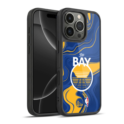 NBA Golden State Warriors Marble Agates Gel Armour Case For Apple iPhone 16 Pro