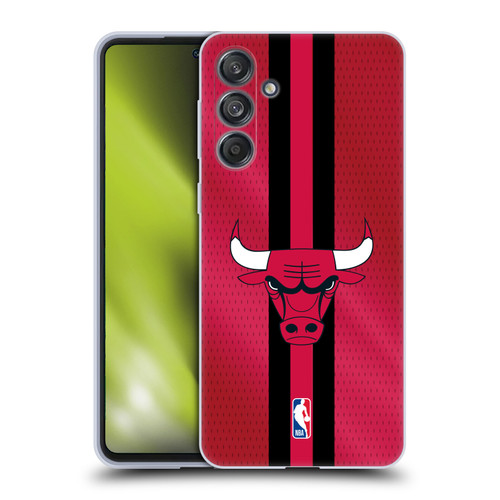 NBA Chicago Bulls Stripes Soft Gel Case for Samsung Galaxy M55 5G