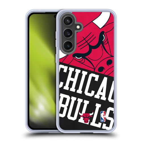 NBA Chicago Bulls Half Oversized Soft Gel Case for Samsung Galaxy S24 FE & MagSafe