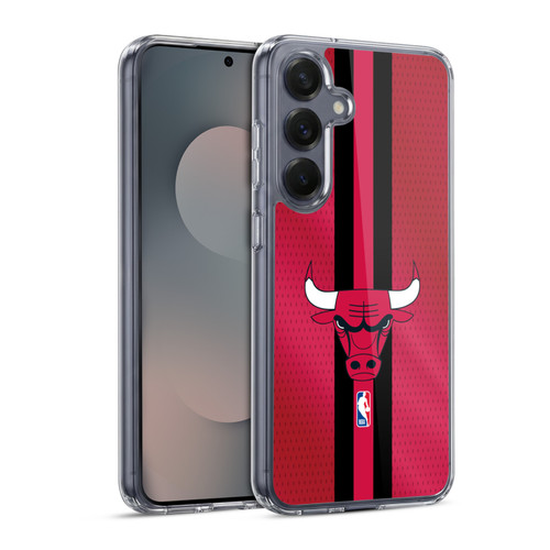 NBA Chicago Bulls Stripes Soft Gel Case for Samsung Galaxy S25 & MagSafe